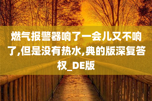 燃气报警器响了一会儿又不响了,但是没有热水,典的版深复答权_DE版