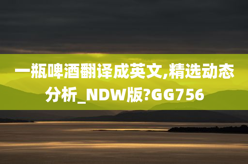 一瓶啤酒翻译成英文,精选动态分析_NDW版?GG756