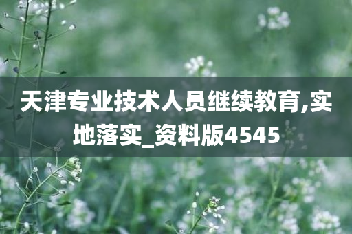 天津专业技术人员继续教育,实地落实_资料版4545