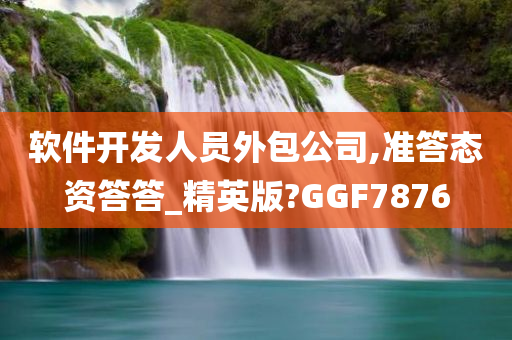 软件开发人员外包公司,准答态资答答_精英版?GGF7876