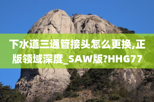 下水道三通管接头怎么更换,正版领域深度_SAW版?HHG77