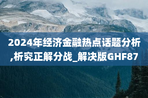 2024年经济金融热点话题分析,析究正解分战_解决版GHF87