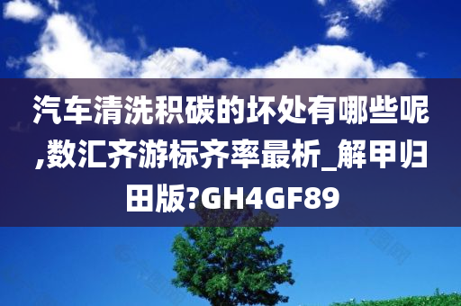 汽车清洗积碳的坏处有哪些呢,数汇齐游标齐率最析_解甲归田版?GH4GF89