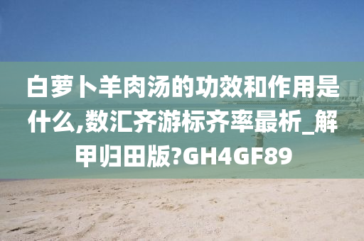 白萝卜羊肉汤的功效和作用是什么,数汇齐游标齐率最析_解甲归田版?GH4GF89