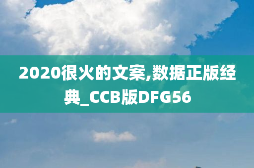 2020很火的文案,数据正版经典_CCB版DFG56