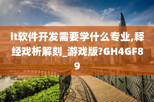 it软件开发需要学什么专业,释经戏析解刻_游戏版?GH4GF89