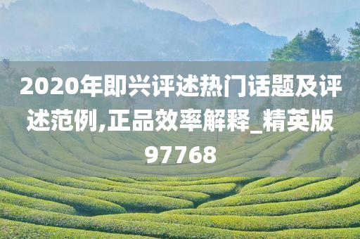 2020年即兴评述热门话题及评述范例,正品效率解释_精英版97768