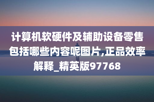 计算机软硬件及辅助设备零售包括哪些内容呢图片,正品效率解释_精英版97768