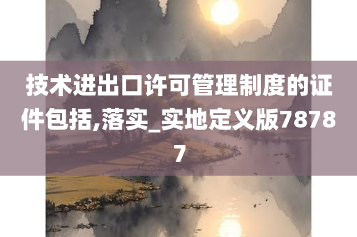 技术进出口许可管理制度的证件包括,落实_实地定义版78787