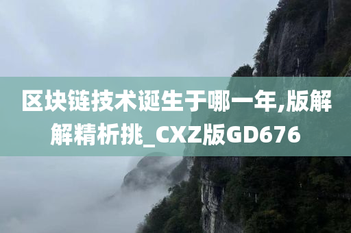 区块链技术诞生于哪一年,版解解精析挑_CXZ版GD676