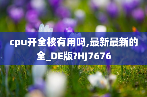 cpu开全核有用吗,最新最新的全_DE版?HJ7676