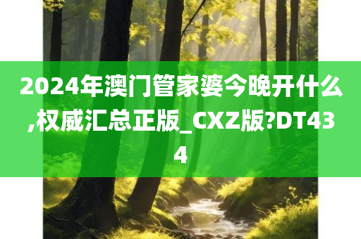 2024年澳门管家婆今晚开什么,权威汇总正版_CXZ版?DT434