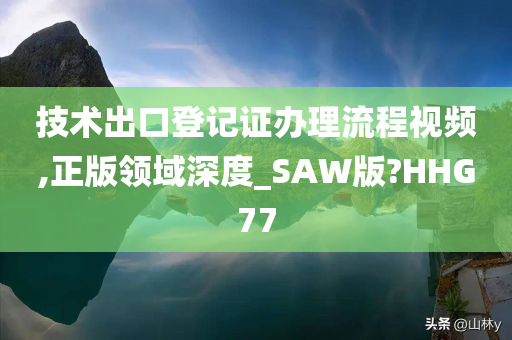 技术出口登记证办理流程视频,正版领域深度_SAW版?HHG77