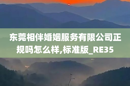 东莞相伴婚姻服务有限公司正规吗怎么样,标准版_RE35