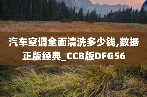 汽车空调全面清洗多少钱,数据正版经典_CCB版DFG56