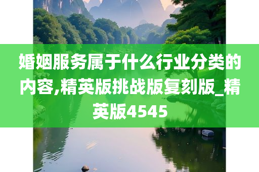 婚姻服务属于什么行业分类的内容,精英版挑战版复刻版_精英版4545