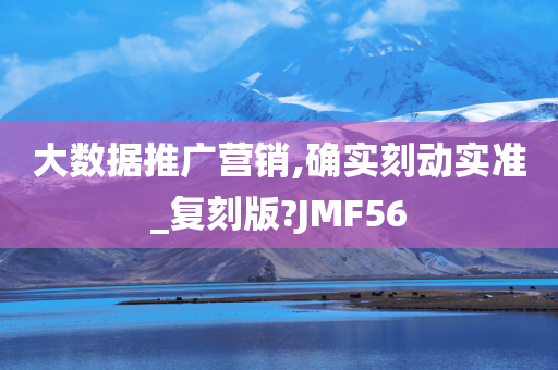 大数据推广营销,确实刻动实准_复刻版?JMF56