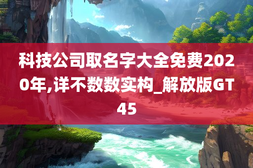 科技公司取名字大全免费2020年,详不数数实构_解放版GT45