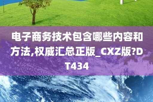 电子商务技术包含哪些内容和方法,权威汇总正版_CXZ版?DT434