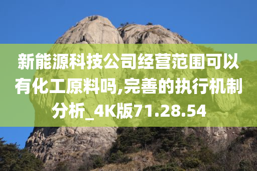 新能源科技公司经营范围可以有化工原料吗,完善的执行机制分析_4K版71.28.54