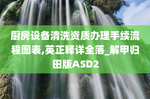 厨房设备清洗资质办理手续流程图表,英正释详全落_解甲归田版ASD2