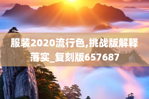 服装2020流行色,挑战版解释落实_复刻版657687