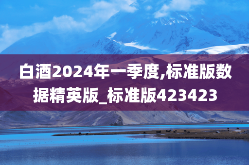 白酒2024年一季度,标准版数据精英版_标准版423423