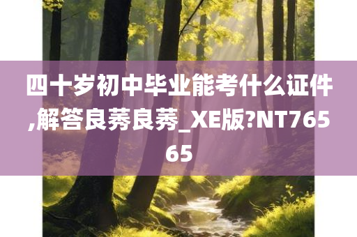 四十岁初中毕业能考什么证件,解答良莠良莠_XE版?NT76565