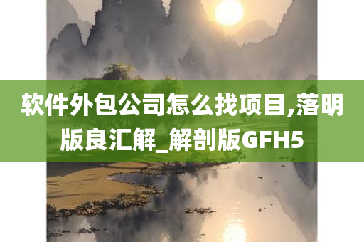 软件外包公司怎么找项目,落明版良汇解_解剖版GFH5