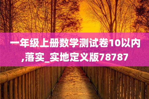 一年级上册数学测试卷10以内,落实_实地定义版78787