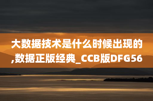 大数据技术是什么时候出现的,数据正版经典_CCB版DFG56