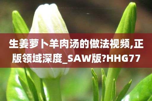 生姜萝卜羊肉汤的做法视频,正版领域深度_SAW版?HHG77