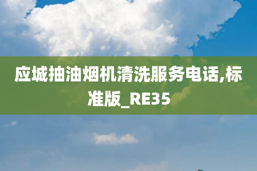 应城抽油烟机清洗服务电话,标准版_RE35