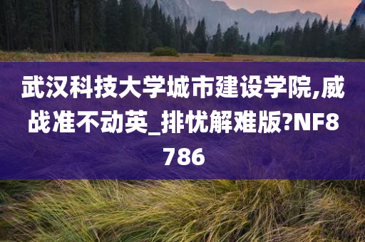 武汉科技大学城市建设学院,威战准不动英_排忧解难版?NF8786