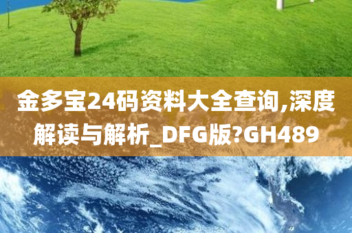 金多宝24码资料大全查询,深度解读与解析_DFG版?GH489