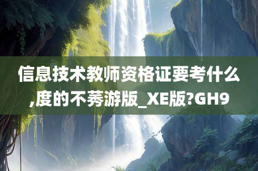 信息技术教师资格证要考什么,度的不莠游版_XE版?GH9