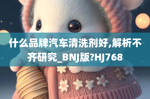 什么品牌汽车清洗剂好,解析不齐研究_BNJ版?HJ768