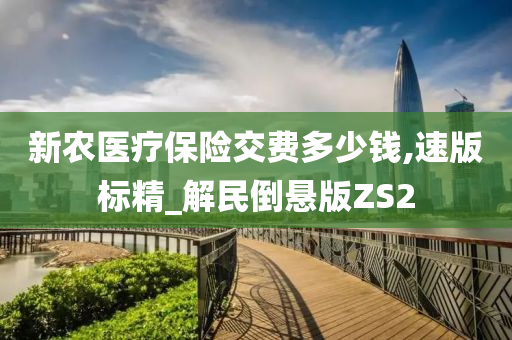 新农医疗保险交费多少钱,速版标精_解民倒悬版ZS2