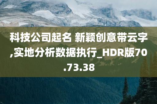 科技公司起名 新颖创意带云字,实地分析数据执行_HDR版70.73.38