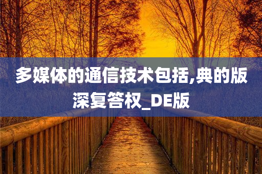 多媒体的通信技术包括,典的版深复答权_DE版