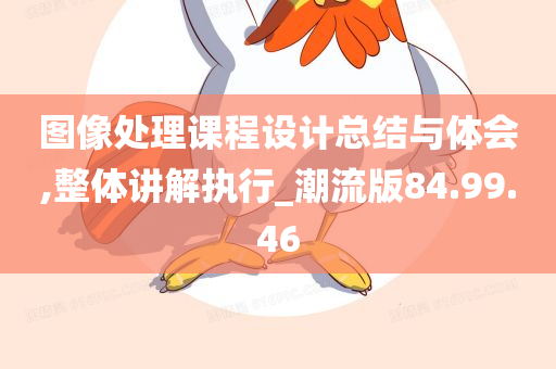 图像处理课程设计总结与体会,整体讲解执行_潮流版84.99.46