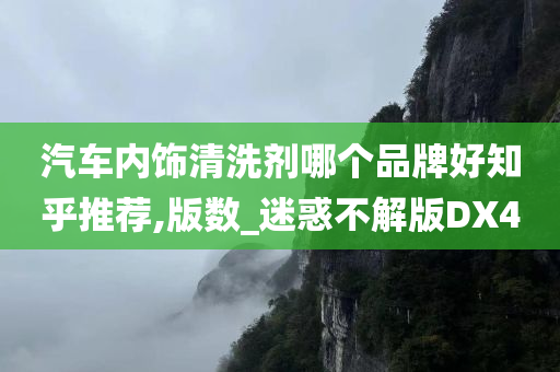 汽车内饰清洗剂哪个品牌好知乎推荐,版数_迷惑不解版DX4