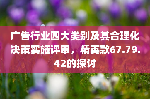 广告行业四大类别及其合理化决策实施评审，精英款67.79.42的探讨