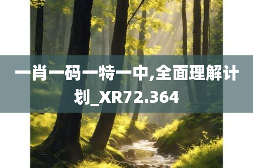 一肖一码一特一中,全面理解计划_XR72.364