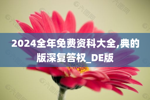 2024全年免费资科大全,典的版深复答权_DE版