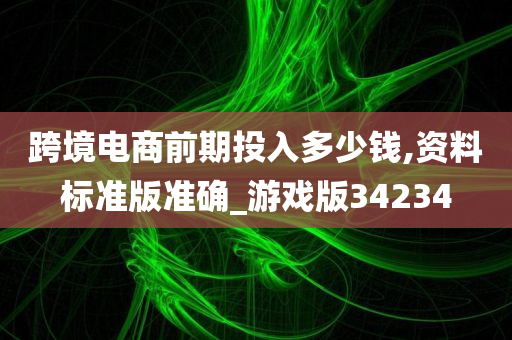 跨境电商前期投入多少钱,资料标准版准确_游戏版34234