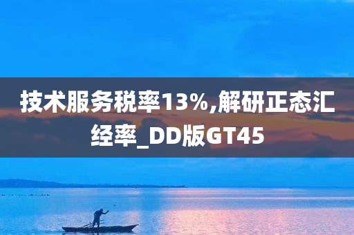 技术服务税率13%,解研正态汇经率_DD版GT45