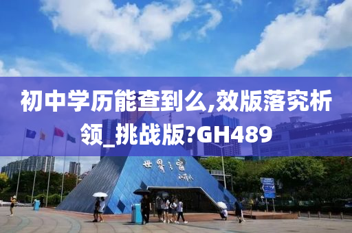 初中学历能查到么,效版落究析领_挑战版?GH489