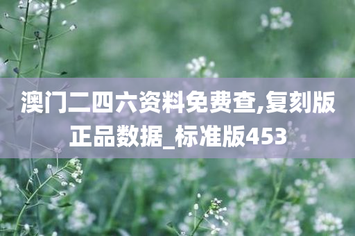 澳门二四六资料免费查,复刻版正品数据_标准版453