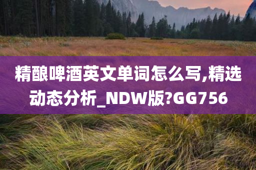 精酿啤酒英文单词怎么写,精选动态分析_NDW版?GG756